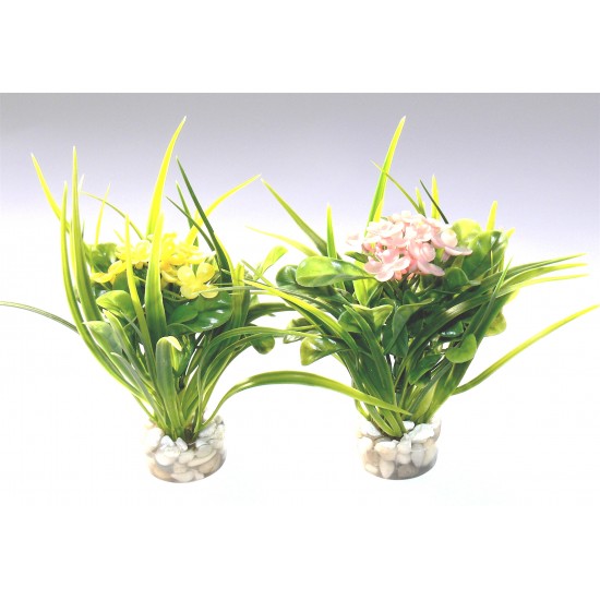 Artificial plant for aquarium Blooming Flower 15cm