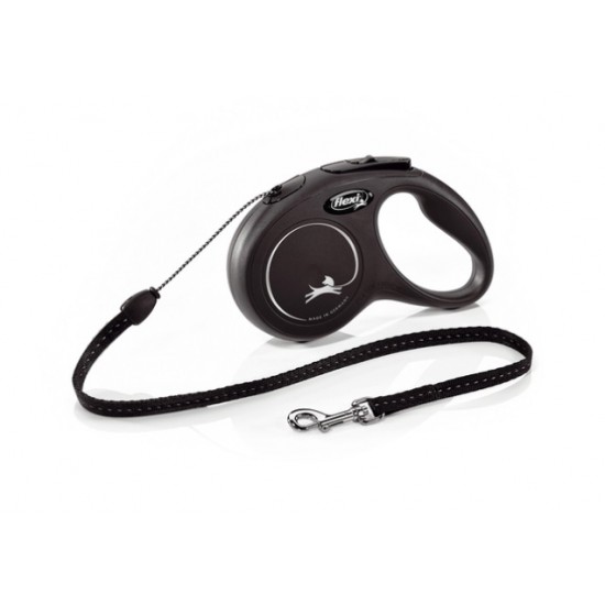 flexi New Classic Medium- 5m rope, max 20kg, black