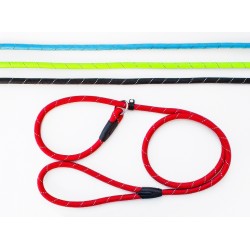 Choke Rope + Lead anipro Exclusive 12mm/150cm red, with reflective straps