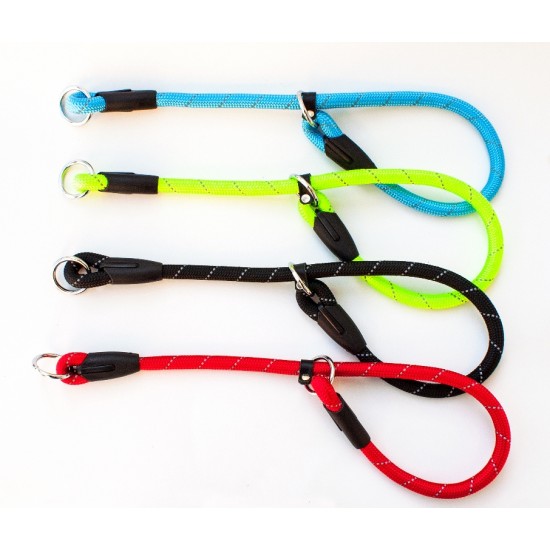 Choke Rope anipro Exclusive 10mm/70cm black, with reflective straps