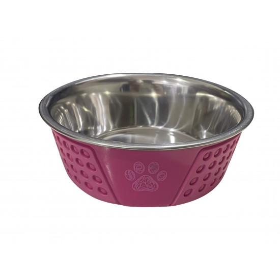 anipro Hermosa No Slip metal bowl pink 17 cm, 0.8 l